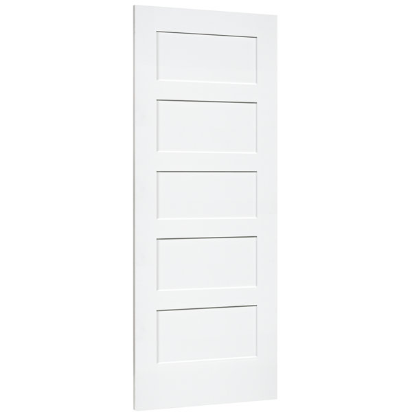 KIBY Panelled Solid Wood Primed Shaker Standard Door & Reviews